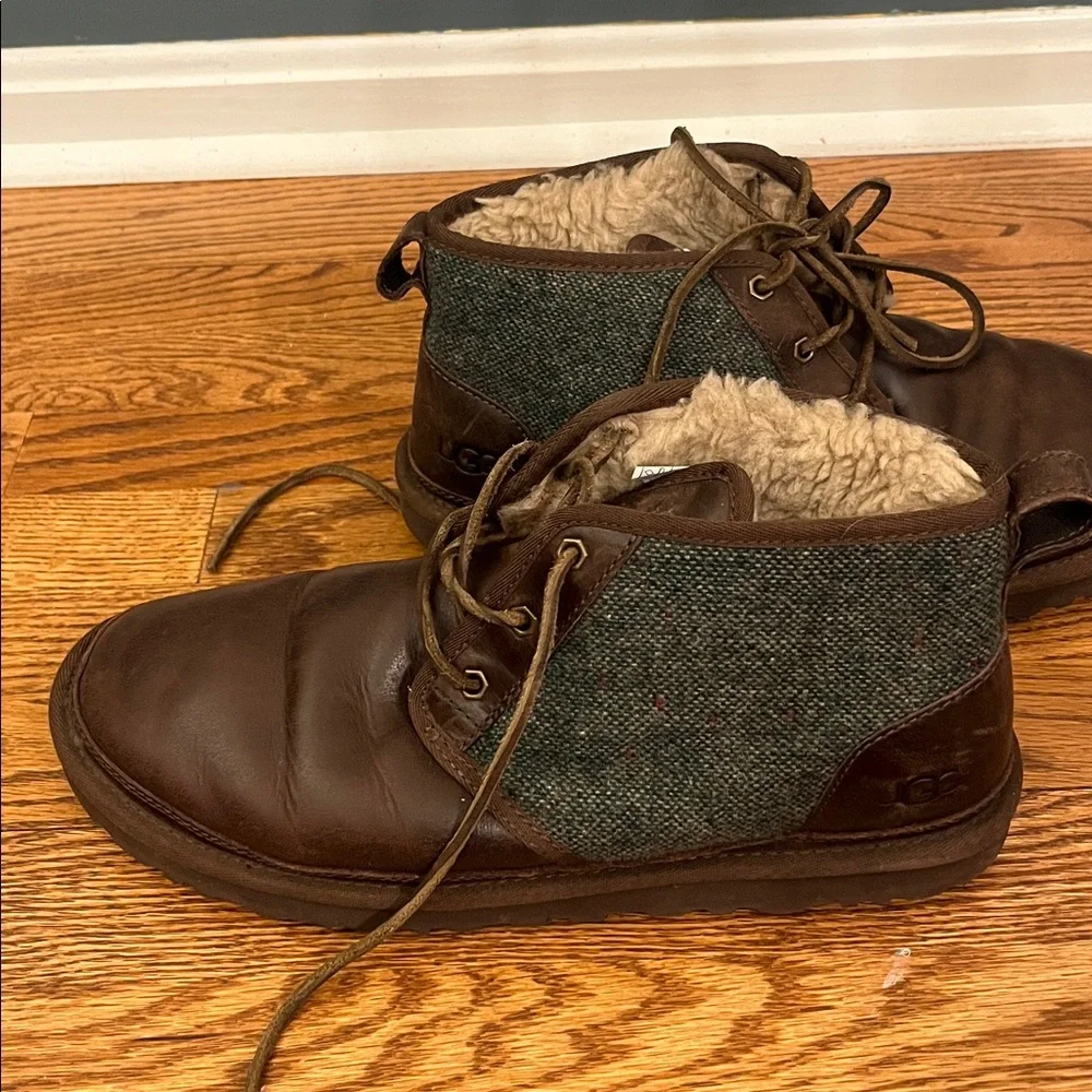 GUC UGG Neumel Woolrich Donegal Leather Sheepwool Chukka Boots